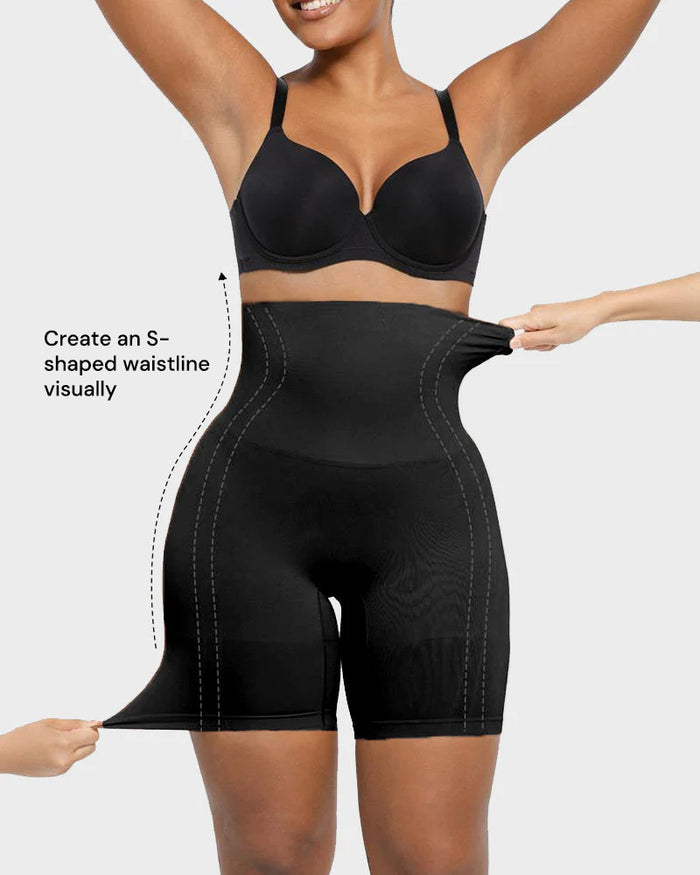 High-Waisted Tummy Control Shaping Shorts