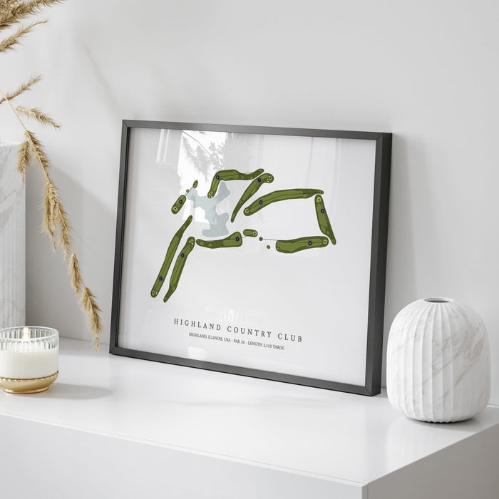Highland Country Club | Golf Course Map | On Table