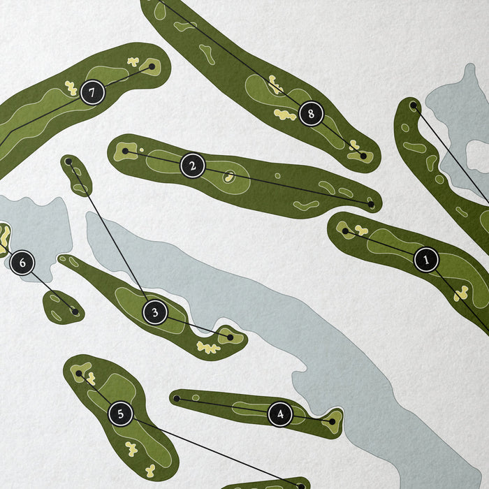 Highland Oaks Golf Course | Golf Course Map | Close Up