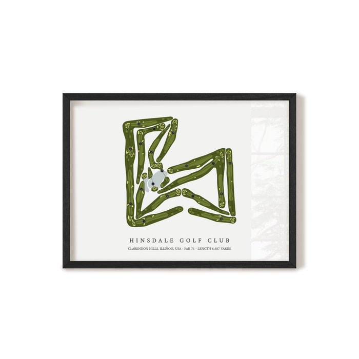 Hinsdale Golf Club | Golf Course Map | Black+Frame