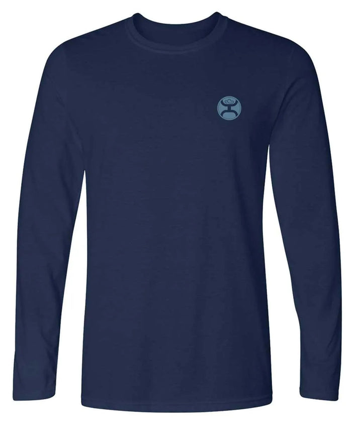 HOOey Flag Fill (Heather Navy) - Mens T-Shirt - Hatcountry