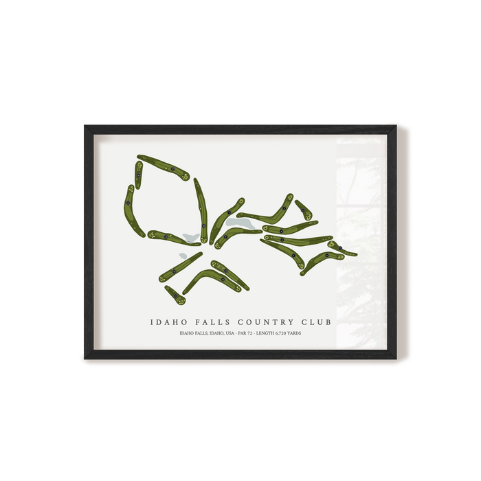 Idaho Falls Country Club | Golf Course Map | Black Frame