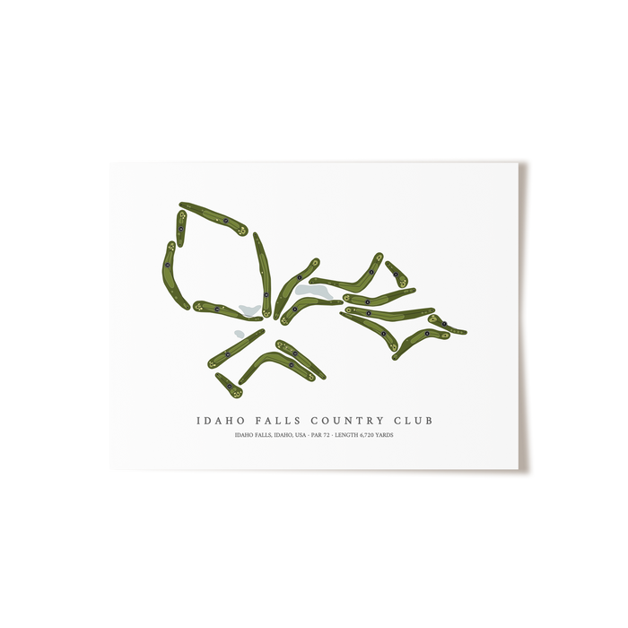 Idaho Falls Country Club | Golf Course Map | Unframed