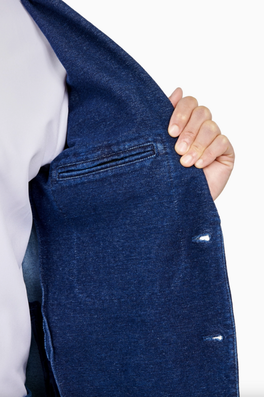 Indigo Knit Blazer<br>***LAST ONE***