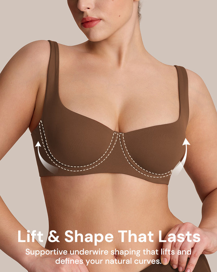 Invisible Balconette Bra with Unlined Comfort