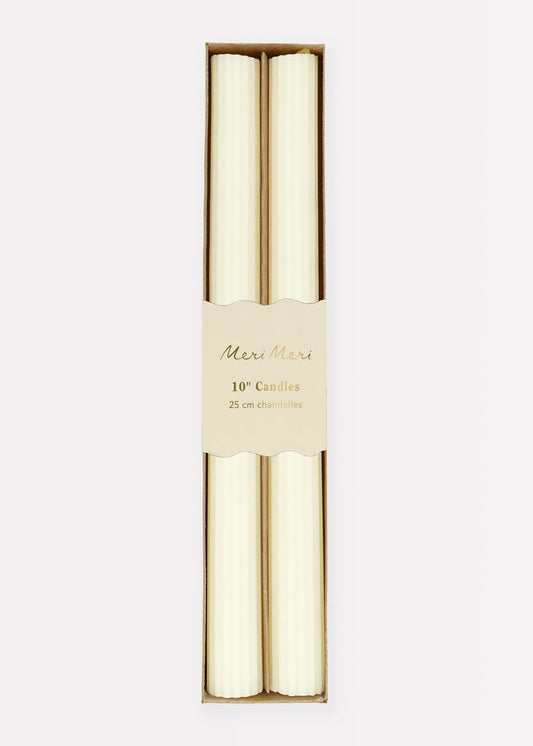 Meri Meri - Ivory Table Candles - Pack of 2 -