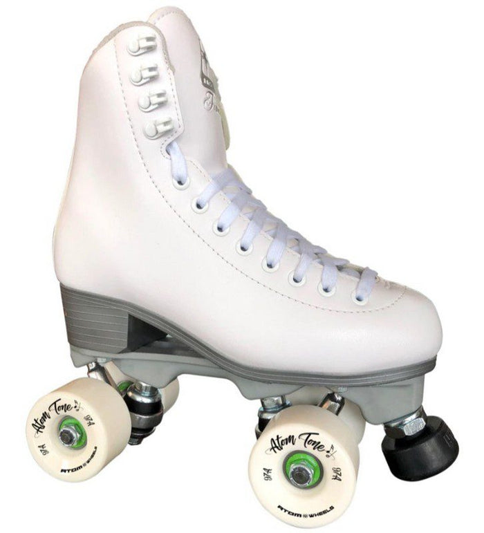 Jackson Finesse White Artistic/Rhythm Roller Skate Package with Tone wheels