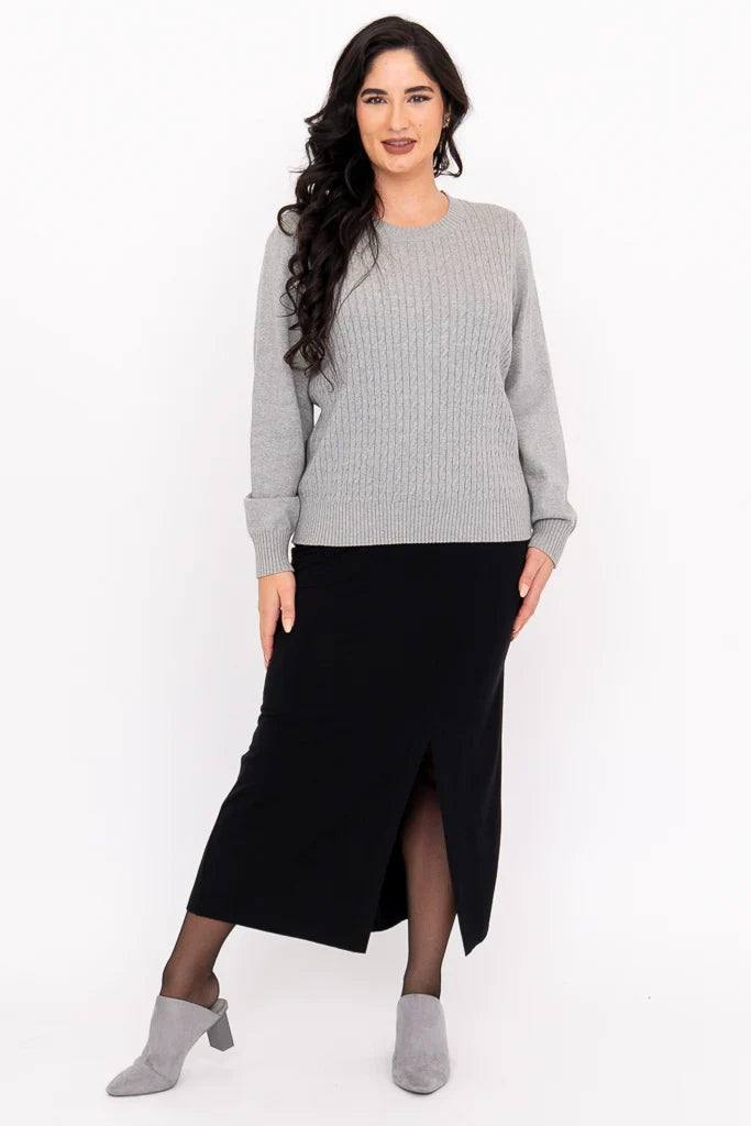 Jala Sweater in Grey Cotton