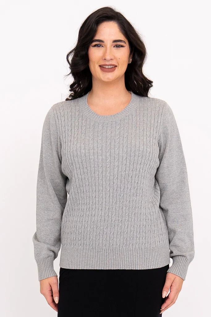 Jala Sweater in Grey Cotton