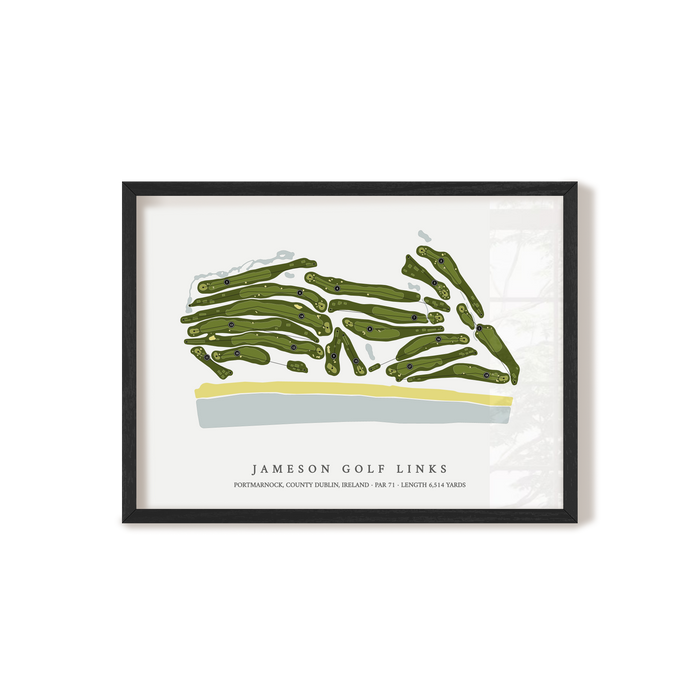Jameson Golf Links | Golf Course Map | Black Frame