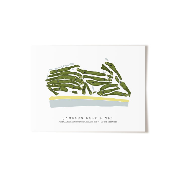 Jameson Golf Links | Golf Course Map | Unframed