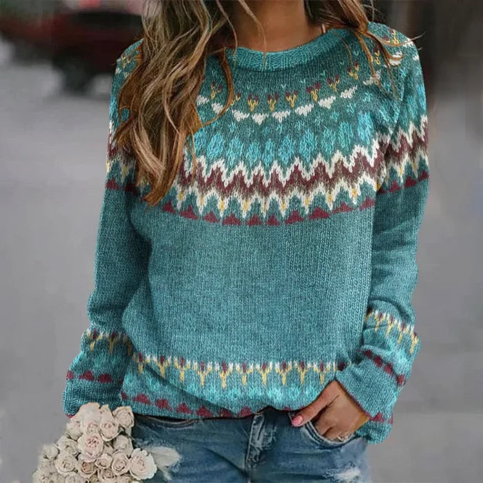 Joana - Pullover with Ethno Pattern