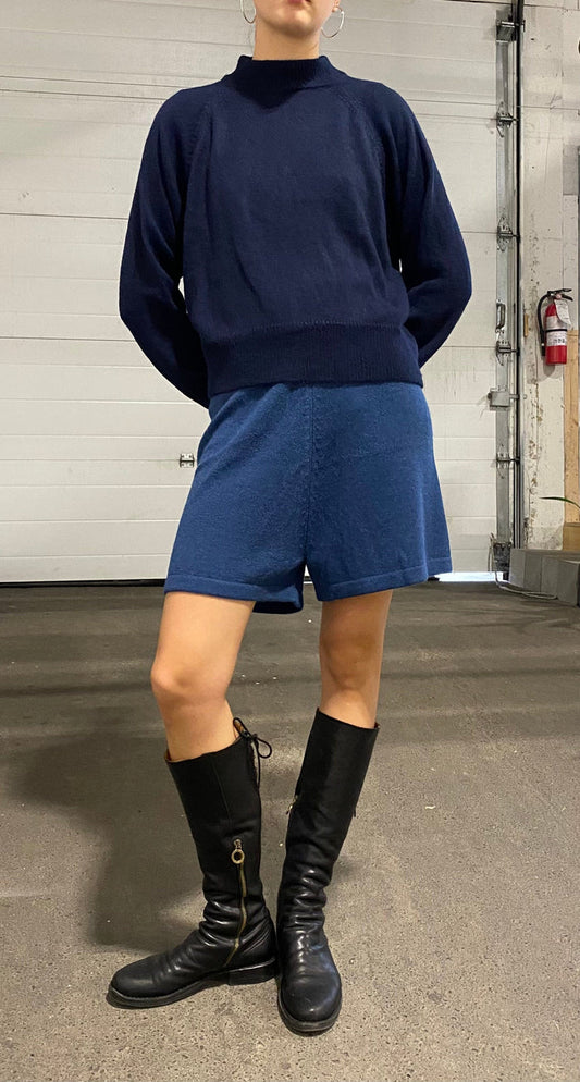 et Tigre - John Knit Shorts - Denim Blue -