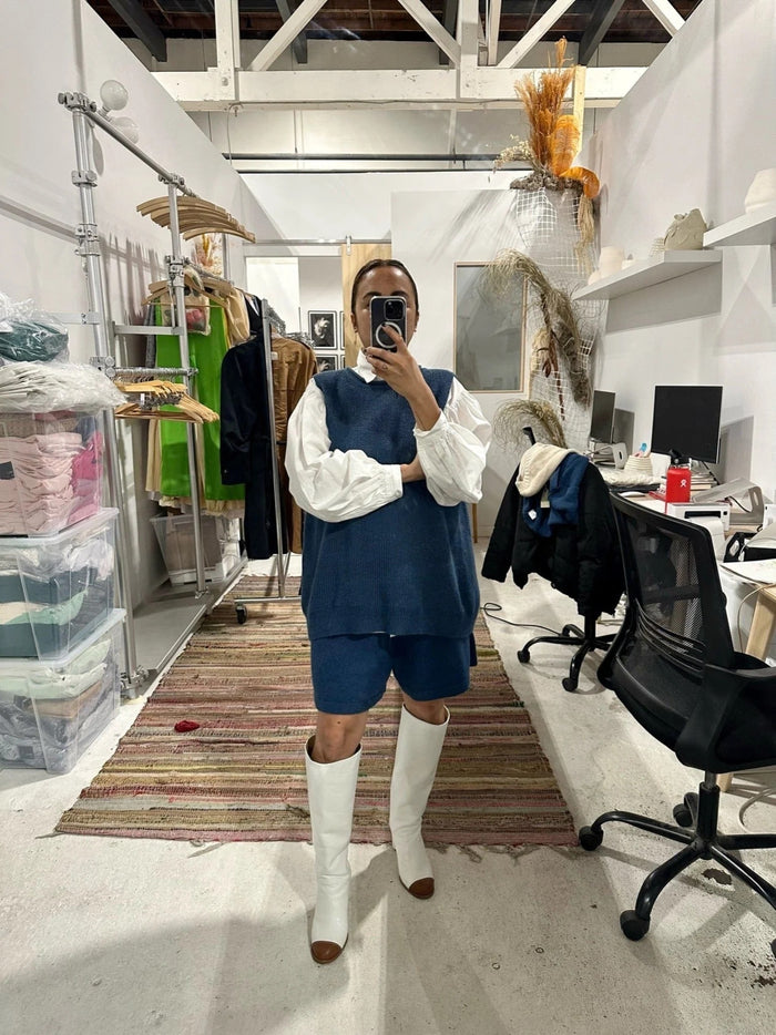 et Tigre - John Knit Shorts - Denim Blue -