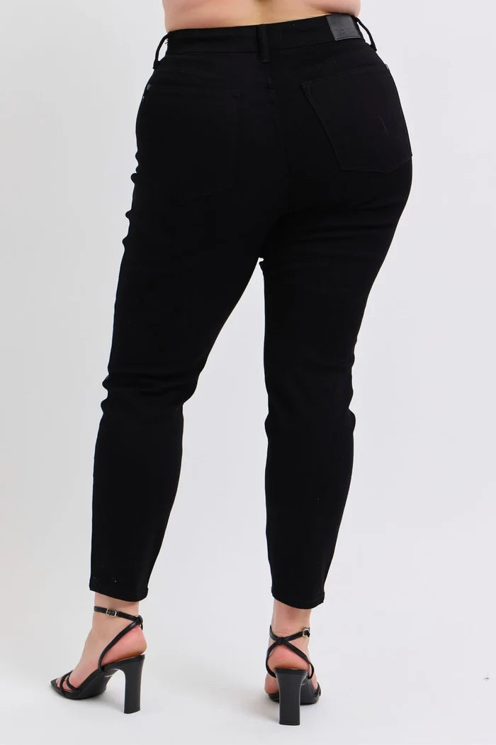 Judy Blue Plus Size HW Faux Leather Skinny Pants