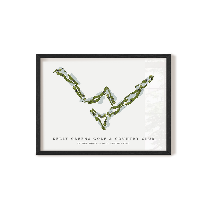 Kelly Greens Golf & Country Club | Golf Course Map | Black Frame