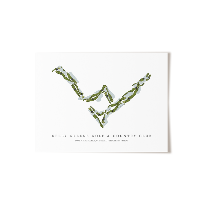 Kelly Greens Golf & Country Club | Golf Course Map | Unframed
