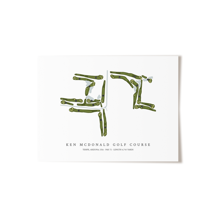 Ken McDonald Golf Course | Golf Course Map | Unframed