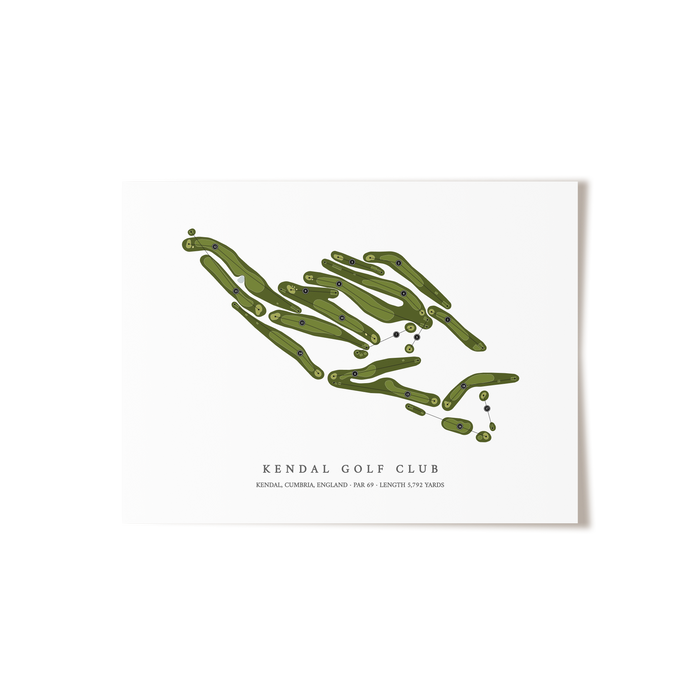 Kendal Golf Club | Golf Course Map | Unframed