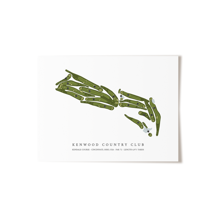 Kenwood Country Club - Kendale Course | Golf Course Map | Unframed