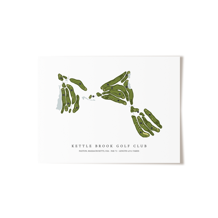 Kettle Brook Golf Club | Golf Course Map | Unframed