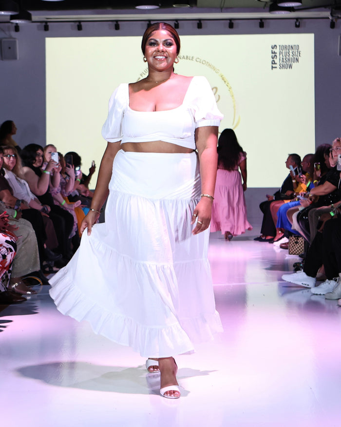 Kiana Linen Crop Top in White - Laluxe Femme