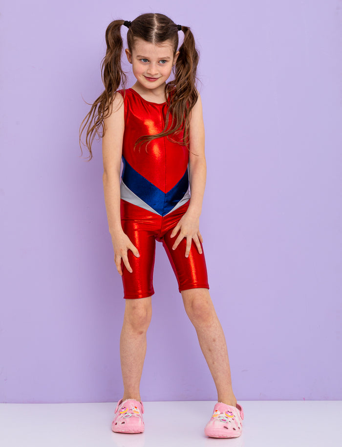 Kids Red Hero Unitard