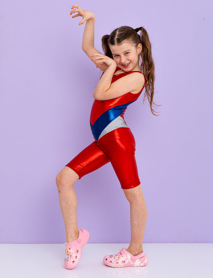 Kids Red Hero Unitard
