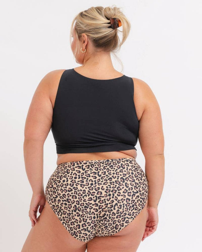 Knotted Bikini Crop Top in Black