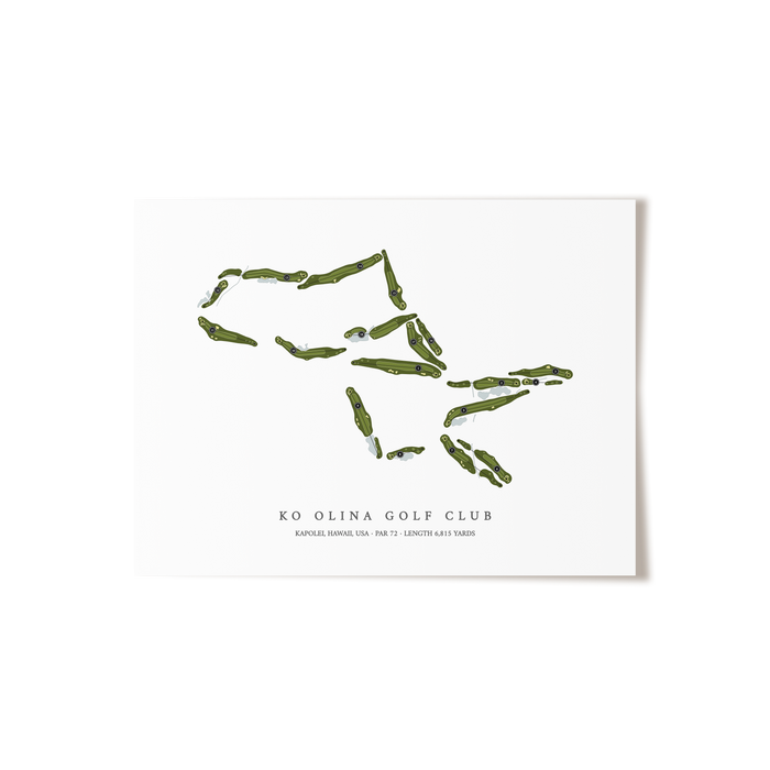 Ko Olina Golf Club | Golf Course Map | Unframed