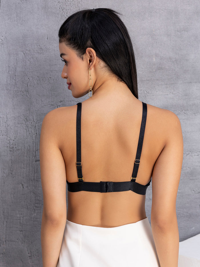 Lace Floral Bralette Non-Padded Non-Wired Bra