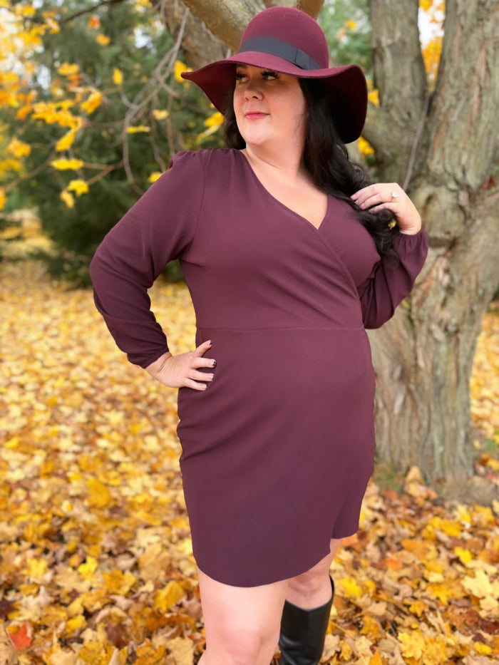 Lacy Crepe Dress in Black - Laluxe Femme