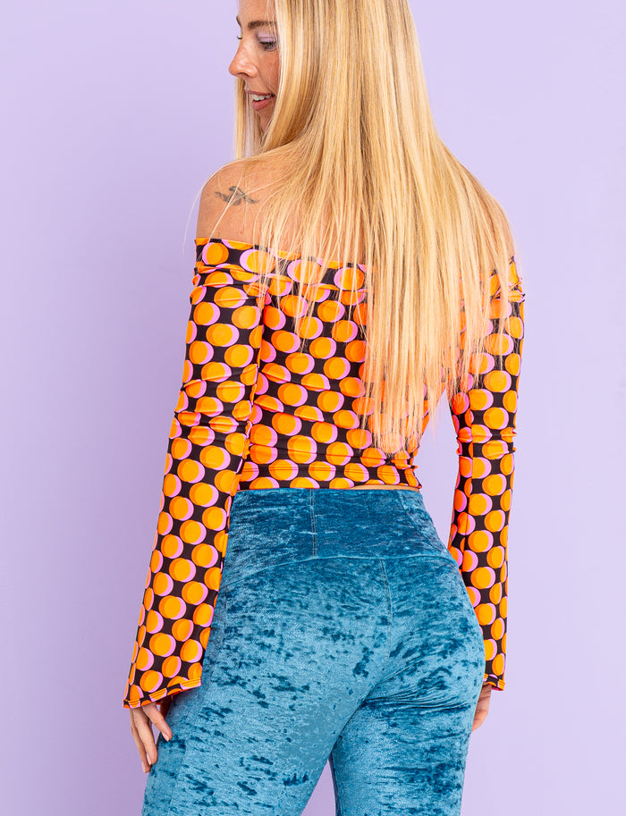 Lagoon Crushed Velvet Flares