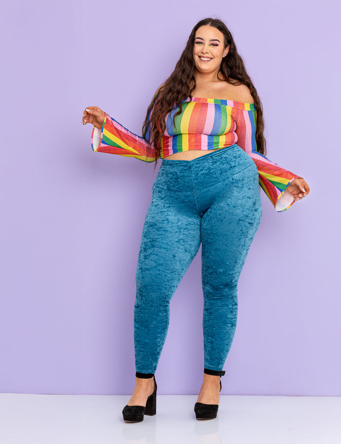 Lagoon Crushed Velvet Leggings