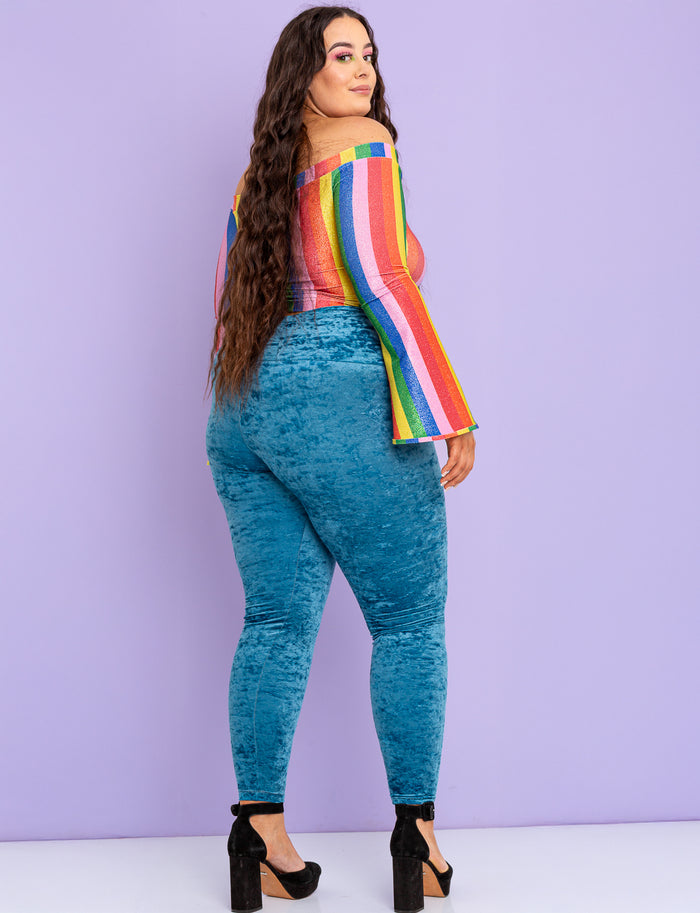 Lagoon Crushed Velvet Leggings