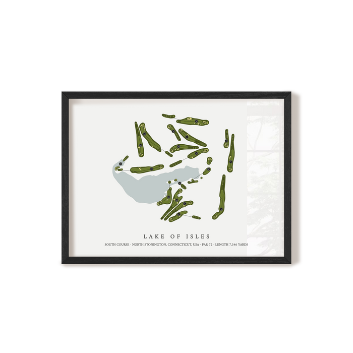 Lake of Isles - South Course | Golf Course Map | Black Frame