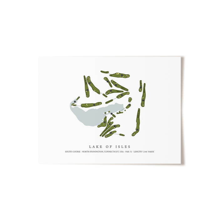 Lake of Isles - South Course | Golf Course Map | Unframed
