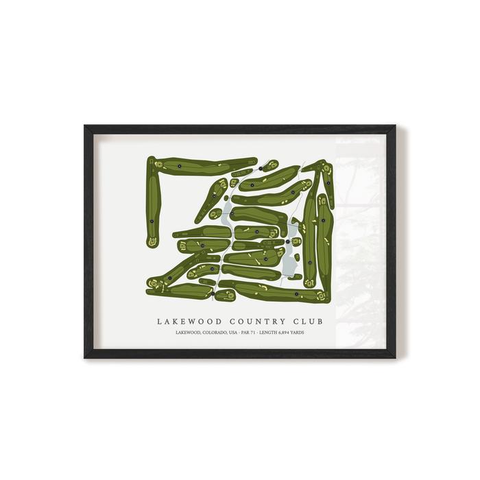 Lakewood Country Club | Golf Course Print | Black Frame