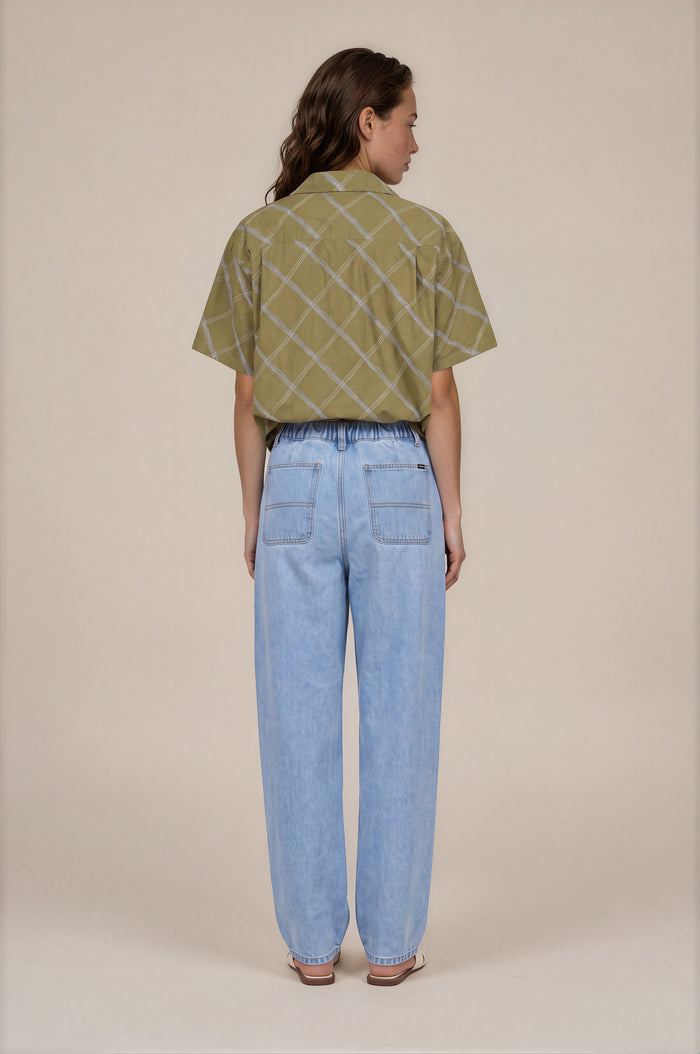 Obey - Leah III Baggy Denim - Cirrus Wash -