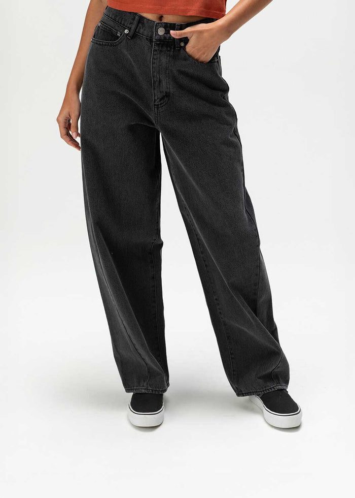 Obey - Leah III Baggy Denim Pants - Black -