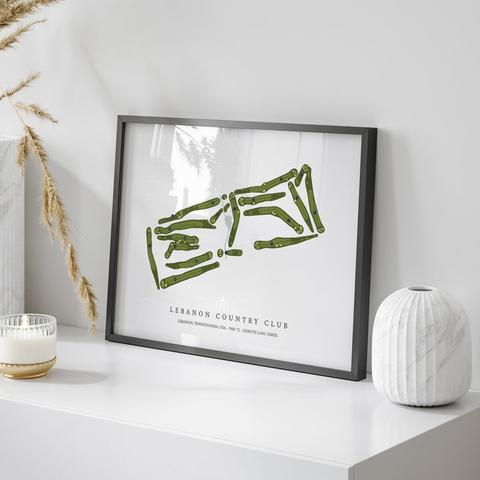Lebanon Country Club | Golf Course Map | On Table