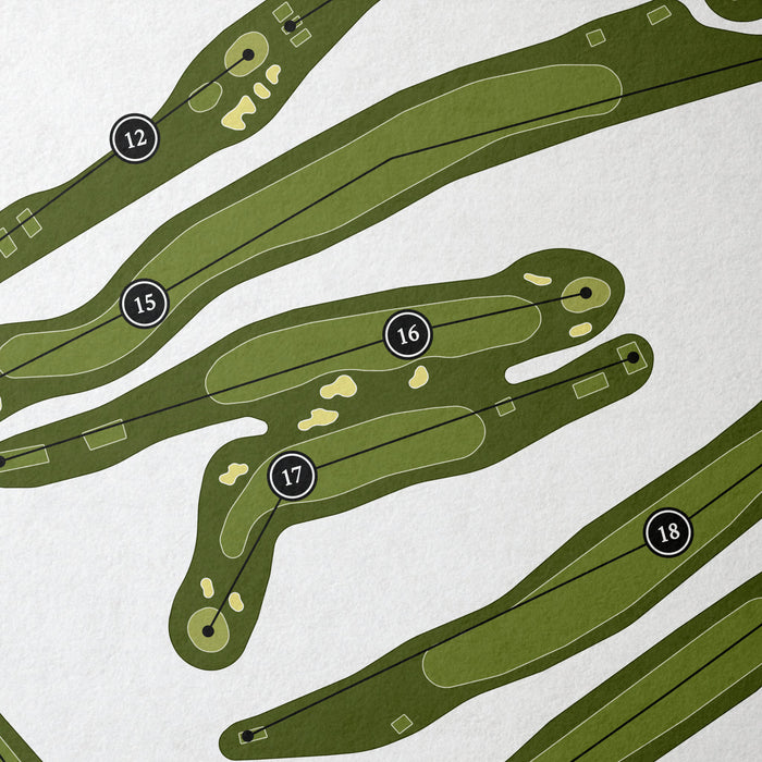 Lebanon Country Club | Golf Course Map | Close Up