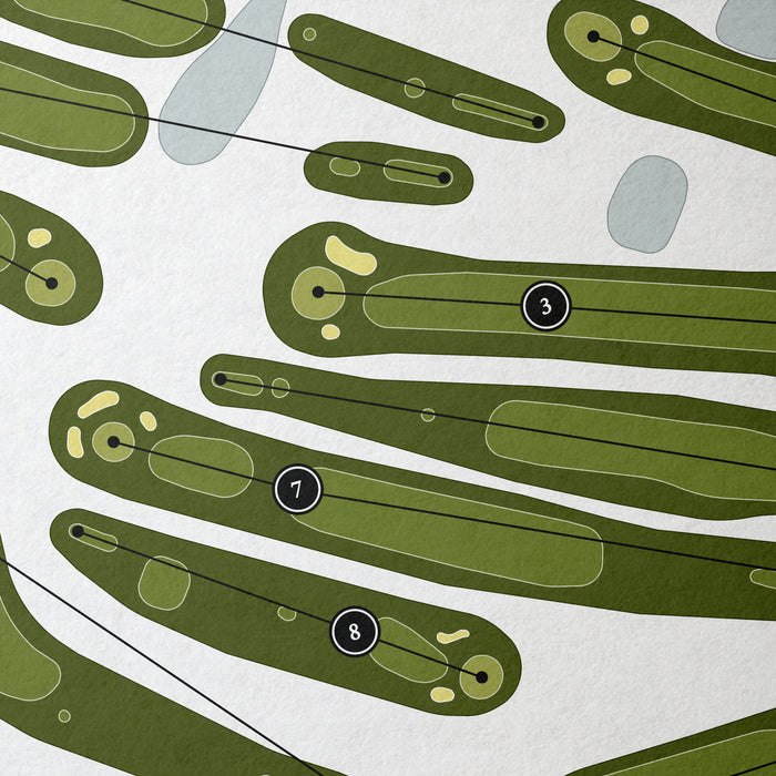 Lee Park Golf Course | Golf Course Print | Close Up