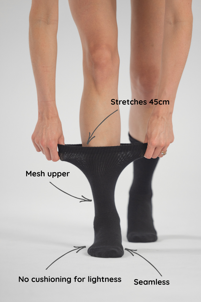 Lite Diabetic Friendly Socks | Crew Length