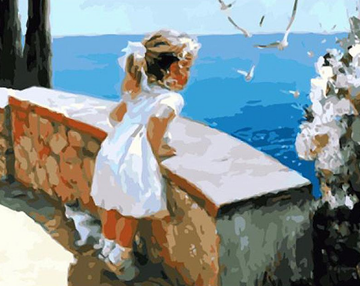Little Girl at  Seaside DIY Painting Kit