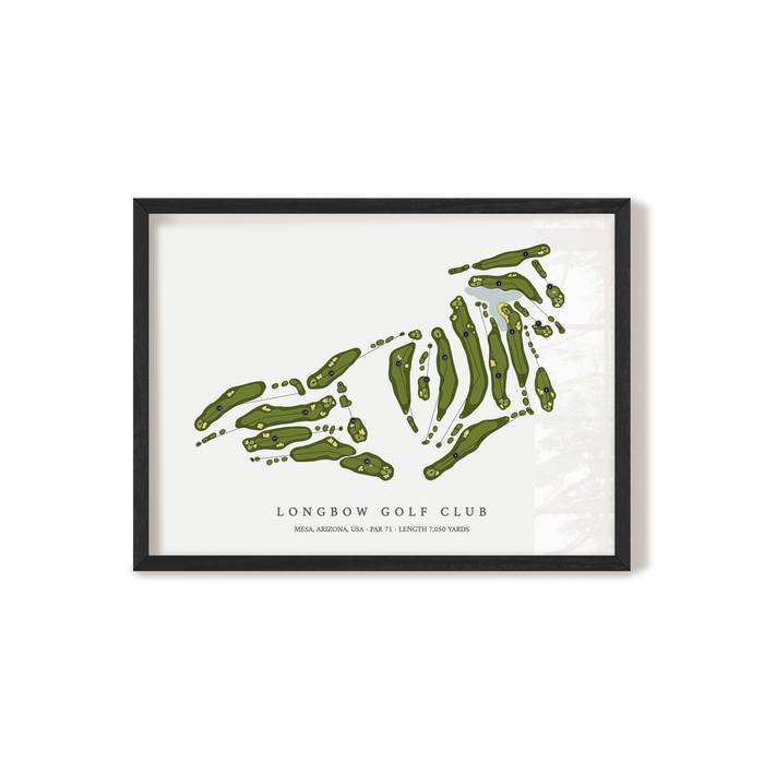Longbow Golf Club | Golf Course Map | Black Frame