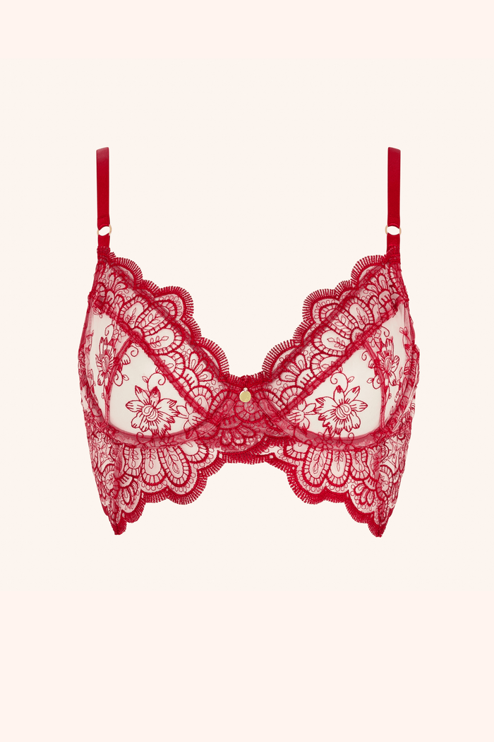 Amore XS / Red Longline Bra Red
