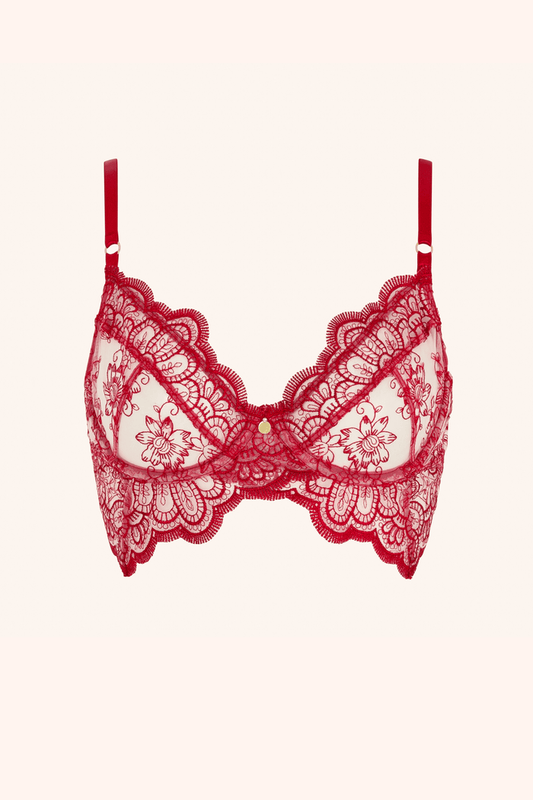 Amore XS / Red Longline Bra Red