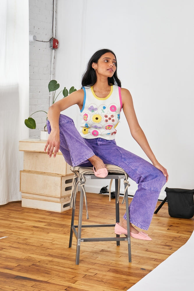 Rachel Antonoff - Loria Knit Shell Sweater -