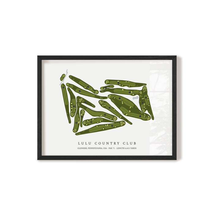 LuLu Country Club | Golf Course Map | Black Frame